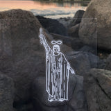 Transparent Vinyl Sticker of The Magician - White lines