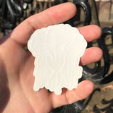 Transparent Vinyl Sticker of the Three of Swords - White lines