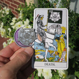 Death Flower Moon Enamel Pin - Purple Moon