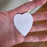 Transparent Vinyl Sticker of the Small Venus Heart (for phone) - White lines