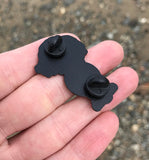 Glow in the Dark Witchy Hand with Glittery Crystal Ball Enamel Pin