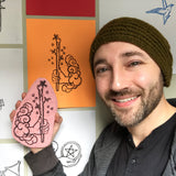 ace of wands tarot stamp