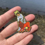 strength tarot enamel pin