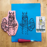 Ace of cups tarot stamp