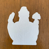 Transparent Vinyl Sticker of The Hierophant - White lines