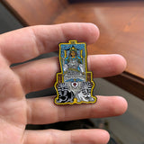 the chariot tarot enamel pin
