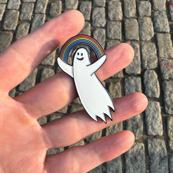 Rainbow Ghost - Enamel Pin