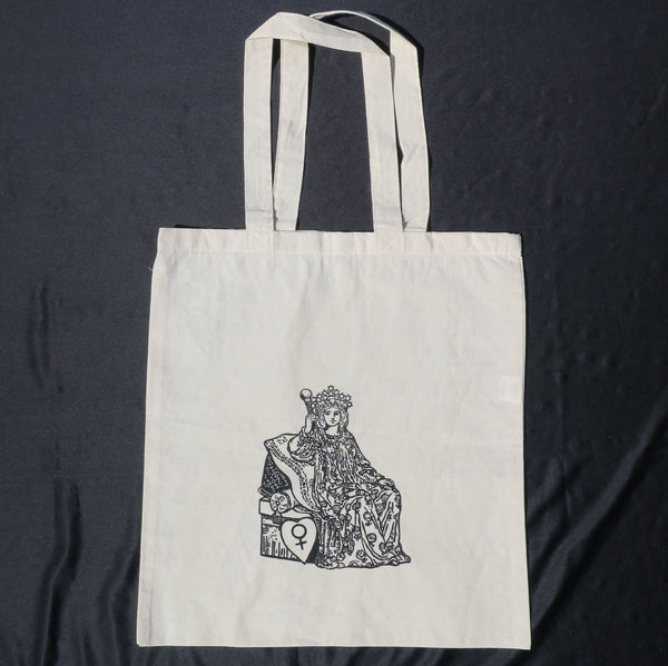 Natural Tote Bag printed with The Empress