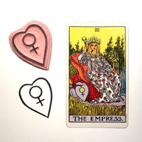 The Empress's Heart Shield hand carved stamp