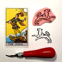 The Fool's Dog hand carved stamp