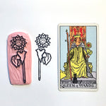 Queen of Wands' Sunflower hand carved stamp