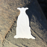 Transparent Vinyl Sticker of The High Priestess - White lines