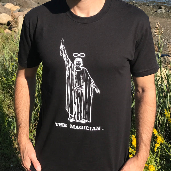 The Magician T-shirt — print from hand carved stamp