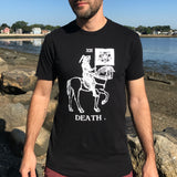 Death on Horsey T-shirt — print from hand carved stamp