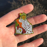 the empress tarot enamel pin