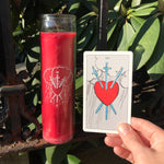 Transparent Vinyl Sticker of the Three of Swords - White lines