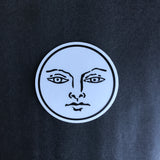 Transparent Vinyl Sticker of The Sun - Black lines