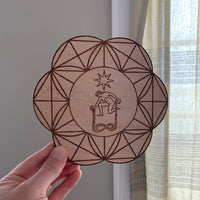 Wooden Crystal Grid - The Star