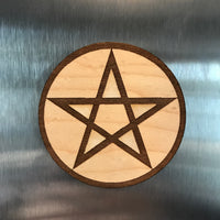 Wooden Magnet - Pentagram