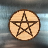 Wooden Magnet - Pentagram
