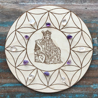 Wooden Crystal Grid - The Empress