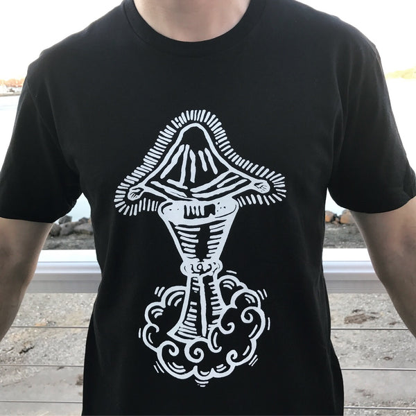 Seven of Cups Tarot T-shirt — print from hand carved stamp