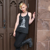 The High Priestess Ladies' Tank Top Dark Gray/Vintage Black Next Level Brand Triblend Racerback