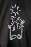 The Star Tarot T-shirt — print from hand carved stamp