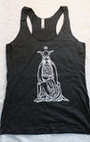 The High Priestess Ladies' Tank Top Dark Gray/Vintage Black Next Level Brand Triblend Racerback