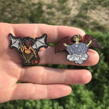 angel and devil tarot pins