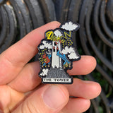 the tower tarot enamel pin