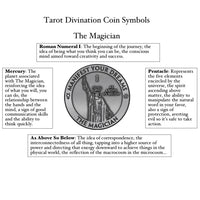 Tarot divination coin symbols