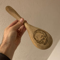 Engraved Wooden Spoon - Death Skull