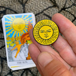 the sun tarot enamel pin