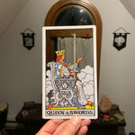 Tarot Card Cut Out - Queen of Swords