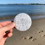 Engraved Selenite Disc - High Priestess