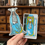 Translucent Vinyl Sticker of The High Priestess