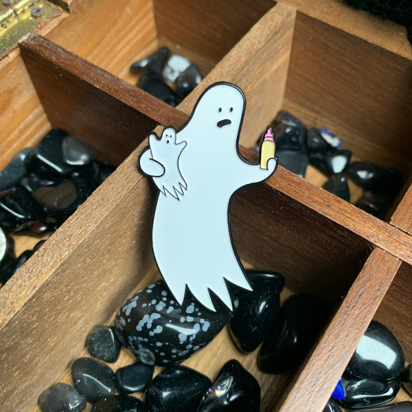 halloween ghost mom baby pin