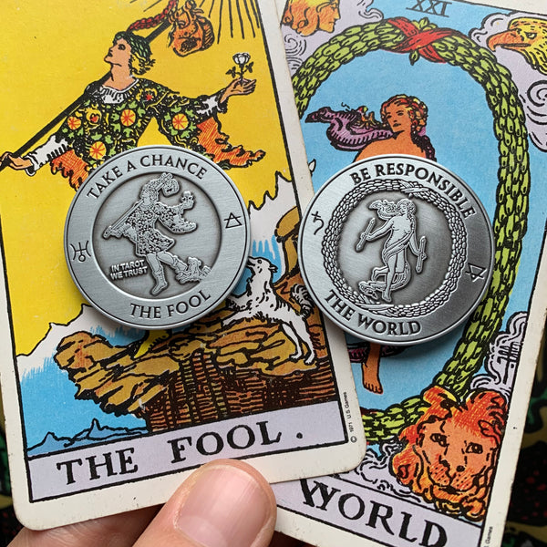 The Fool The World Tarot Divination Coin