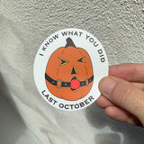 Last October sticker