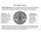 High Priestess Tarot divination coin symbols
