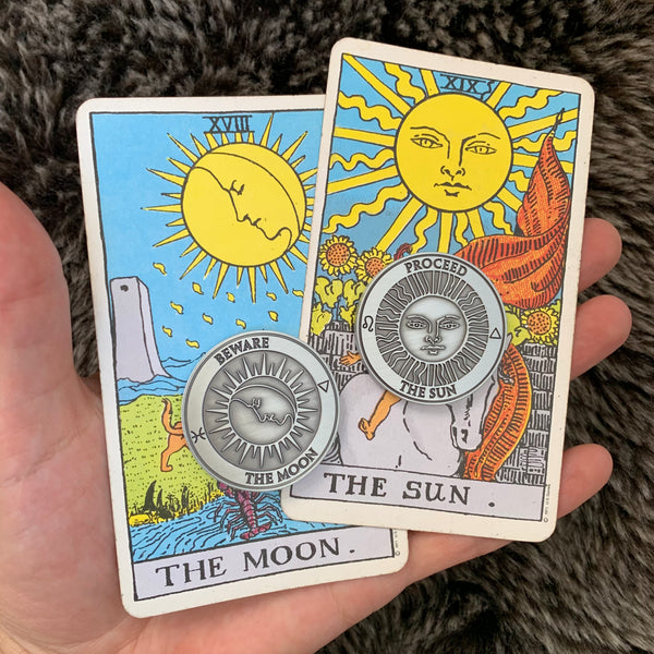 Moon and Sun Tarot Divination Coin