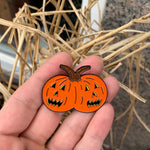 halloween pumpkin twins pin