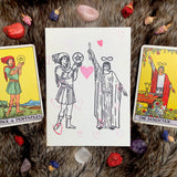 Tarot Valentine - Magician & Page of Pentacles